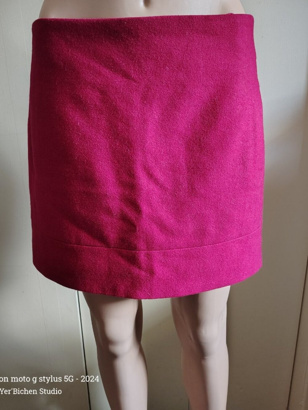 J. Crew Hot DK Pink Skirt SZ 4 Wool